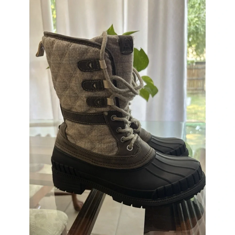 Kamik Women's Winter Snow Boots Gray HEAT-MX Insulated Size 8